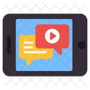 Online Video Chat Online Video Message Online Video Conversation Icon