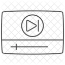 Online Video Thinline Icon Icône