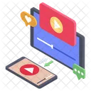 Online Video Streaming Video Tutorial Video Guide Icon
