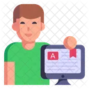 Online Vocabulary  Icon