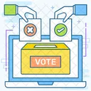 Online Voting Online Balloting Casting Vote Icon