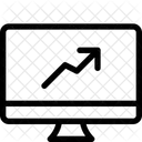 Desktop Liniendiagramm Nach Oben Symbol