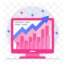 Online-Wachstumsdiagramm  Symbol