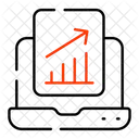 Online-Wachstumsdiagramm  Symbol