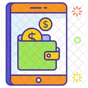 Online Wallet Purse Billfold Wallet Icon