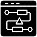 Online Web Algorithmus Flussdiagramm Diagramm Icon