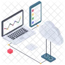 Online Web Analytics Data Analytics Statistics Icon