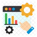 Online Web Graph Graph Setting Icon