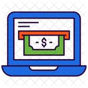 Online Withdrawal Online Transaction Laptop Icon