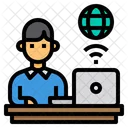 Online Work Icon