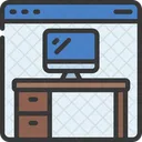 Online Work Online Desk Icon