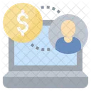 Online Working Salary  Icon