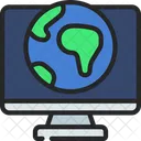 Online World Online Computer Icon