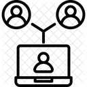 Online-Zusammenarbeit  Symbol