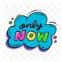 Only Now Neon Retro Icon