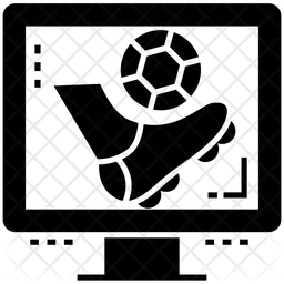Partida de futebol sólida  Ícone
