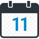 Calendario De Onze Datas Calendario Data Ícone