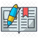 Open Book Pen Icon