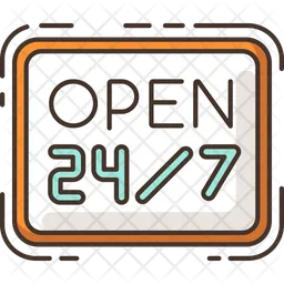 Open 24 7 hours  Icon