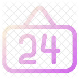 Open 24 Hours  Icon