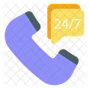 Open 24 Hours Call Phone Icon