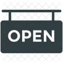 Open Tag Signboard Icon