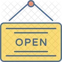Open Signboard Hanging Icon