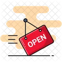 Open Open Sign Signboard Icon