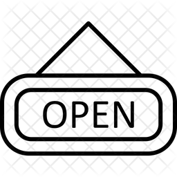 Open Icon - Download in Line Style