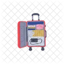 Suitcase Traveler Organized Icon