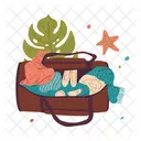 Suitcase Open Bag Icon
