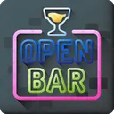 Open Bar Hospitality Open House Icon