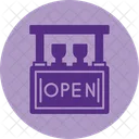 Open Bar Neon Signs Unlimited Drinks Icon