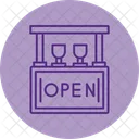 Open Bar Neon Signs Unlimited Drinks Icon