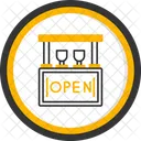 Open Bar Neon Signs Unlimited Drinks Icon
