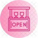 Open Bar Neon Signs Unlimited Drinks Icon