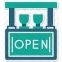 Open Bar Neon Signs Unlimited Drinks Icon