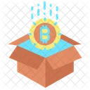Open Box Open Bitcoin Box Bitcoin Raise Icon