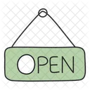 Open Board Sign Signboard Icon