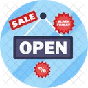 Black Friday Open Tag Sale Tag Icon