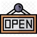 Open Door Sign Icon