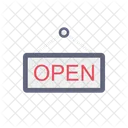 Open Board Signboard Hanging Icon