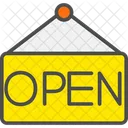 Open Board Open Shop Hanging Board Icon