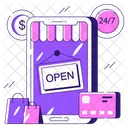 Open Board Sign Signboard Icon