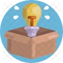 Creative Design Box Bulb Icon