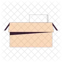 Open Cardboard Packing Cardboard Box Box Resignation Icon