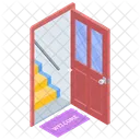 Open Door Entryway Access Door Icon