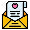 Open Email Love Letter Heart Icon