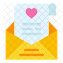 Open Email Love Letter Heart Icon