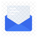 Open Email Glassmorphism Letter Icon